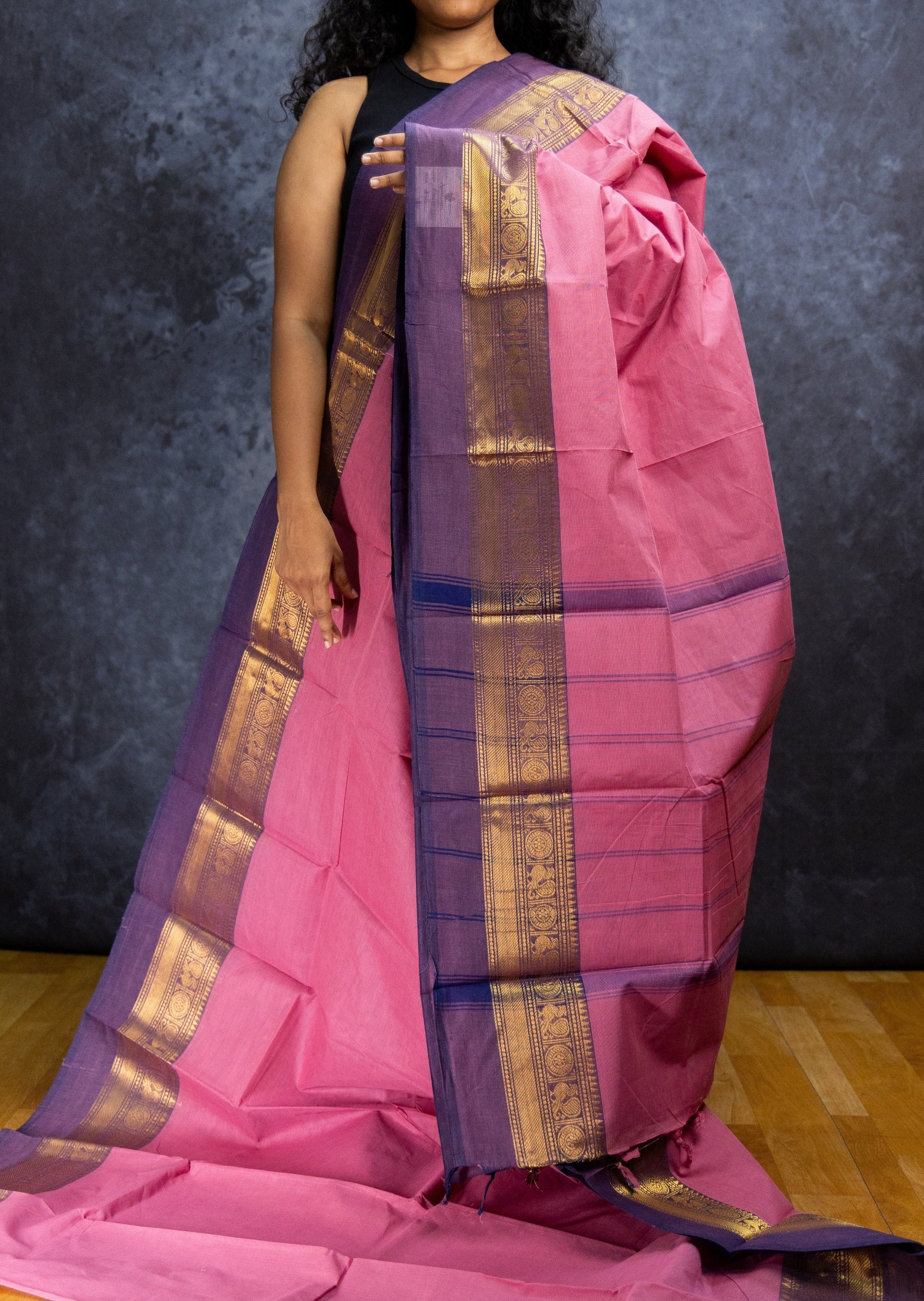 Purple Mauve Chettinadu Cotton Saree