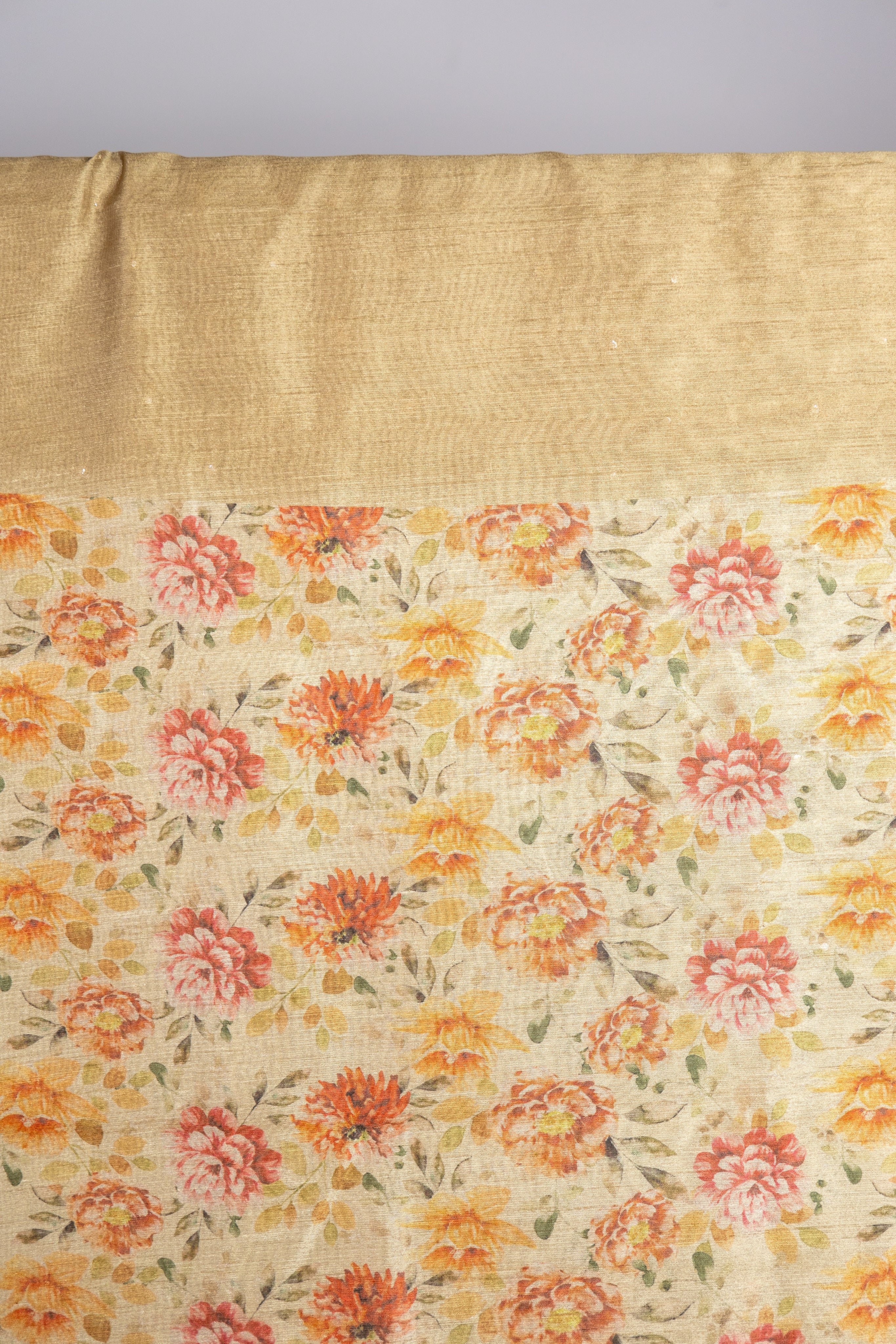 Light Khaki Butter Silk Saree