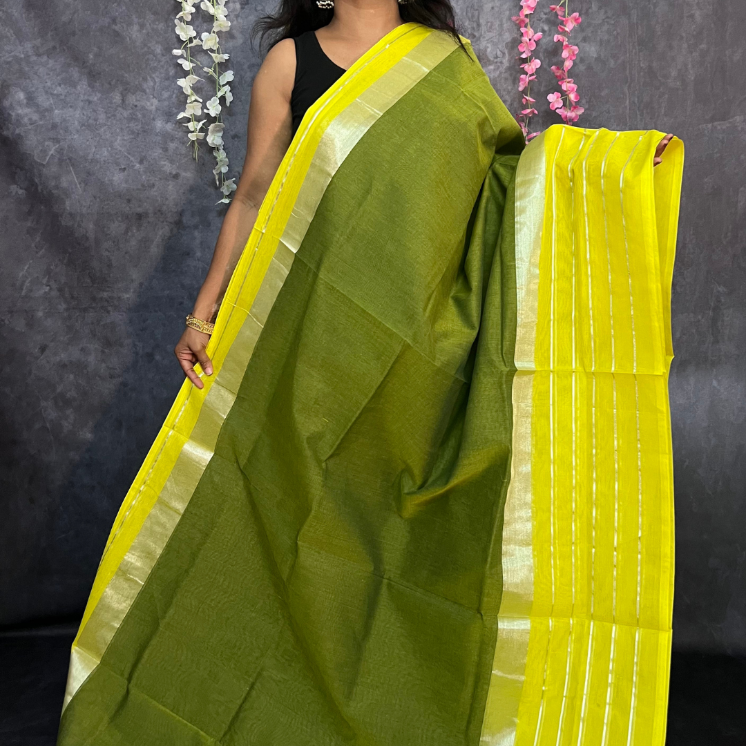 Green Venkatagiri Cotton Saree