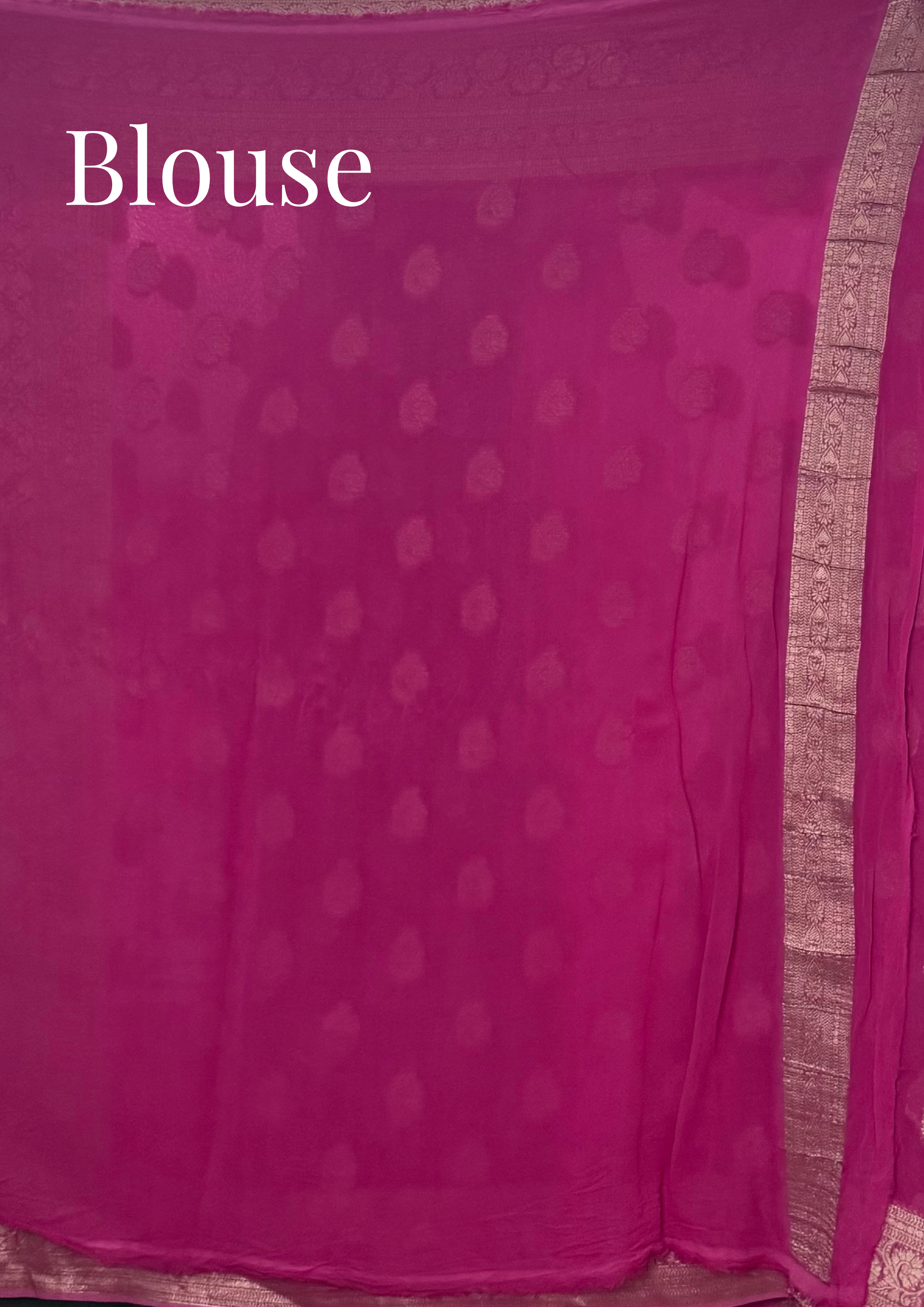 Hot Pink Banarasi Silk Saree