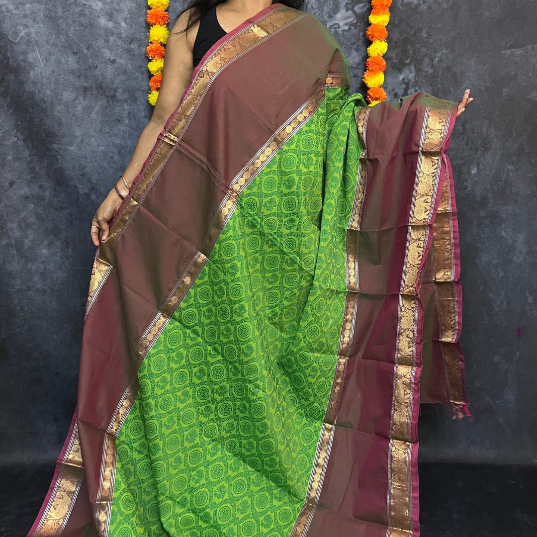 Green Vanasingaram Saree