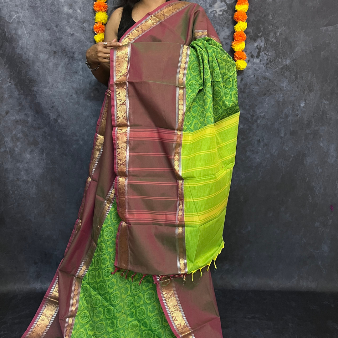 Green Vanasingaram Saree