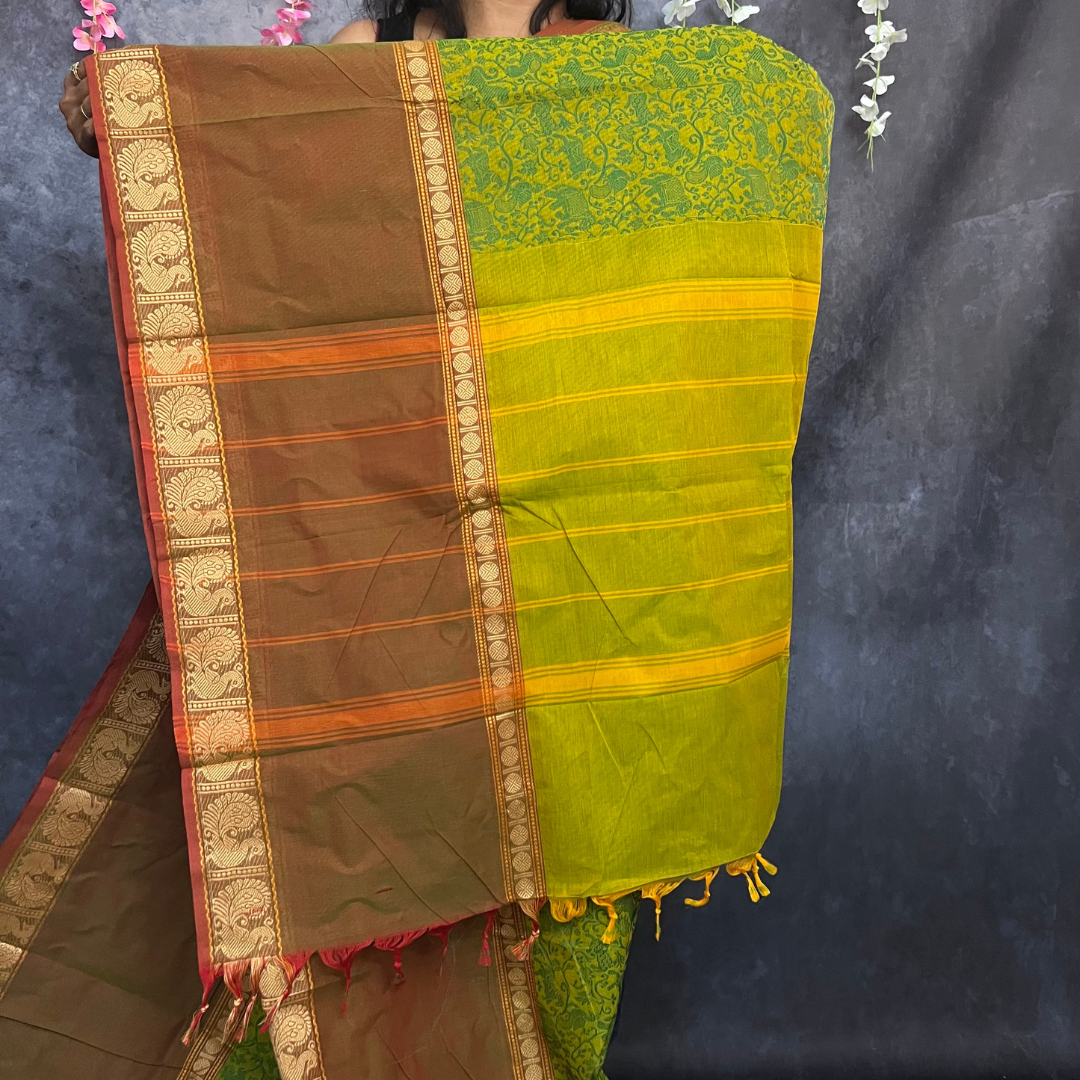 Green Vanasingaram Saree