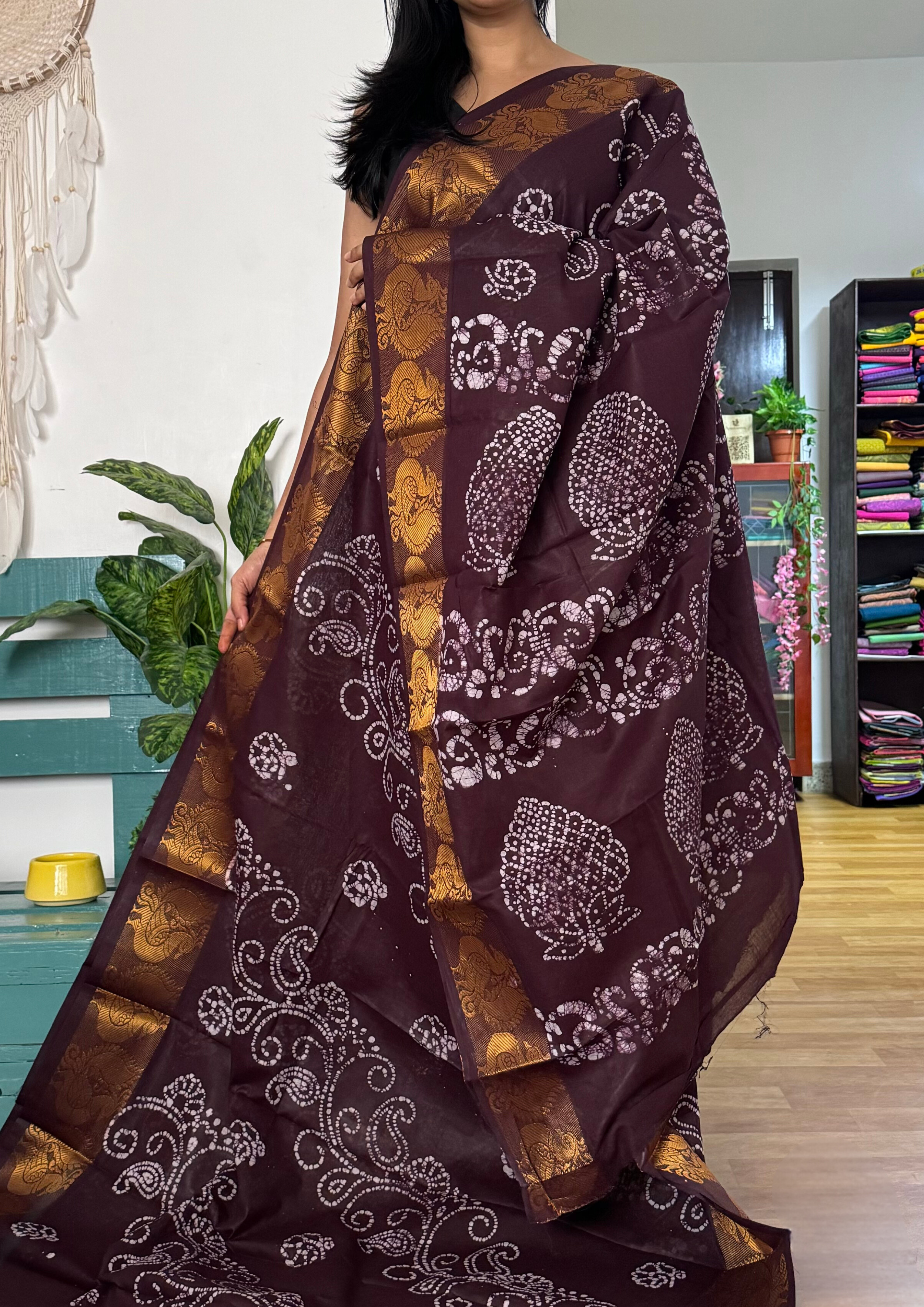 Jamun Printed Sungudi Cotton Saree