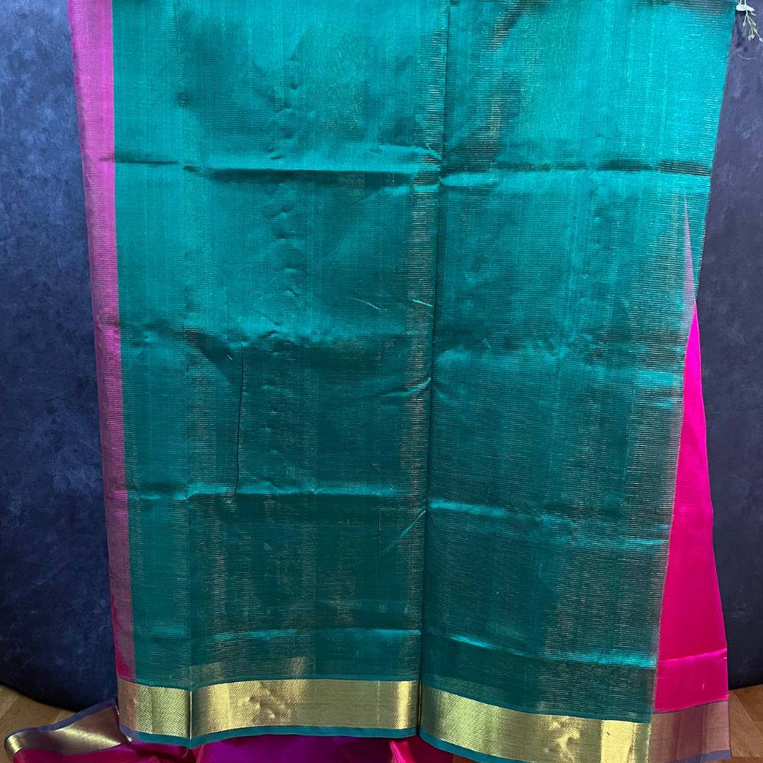 Rani Pink Vairaoosi Silk Cotton Saree