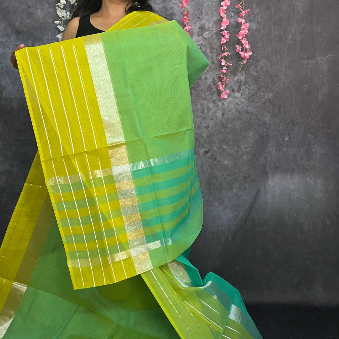 Pista Green Venkatagiri Cotton Saree