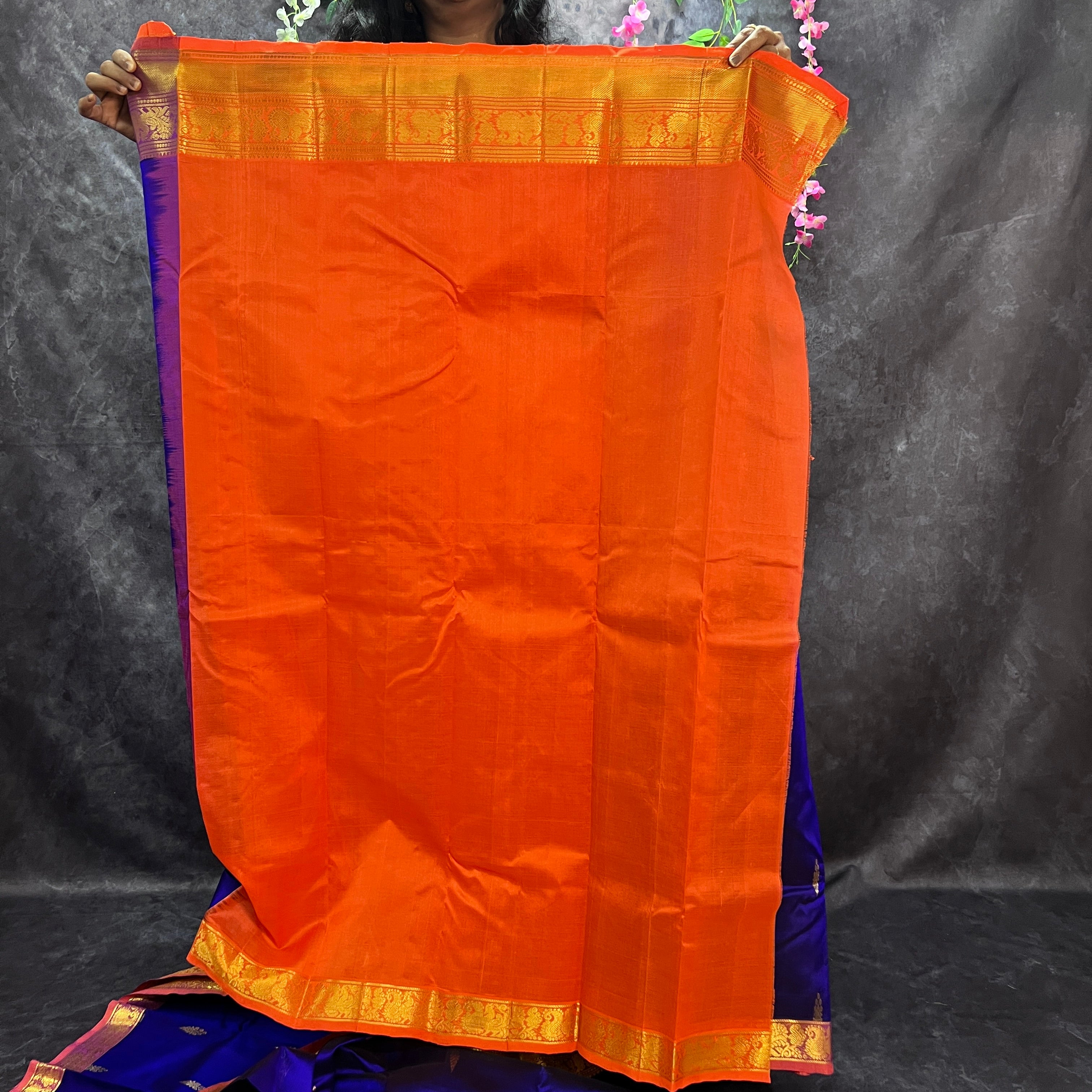 Royal Blue Silk Cotton Saree