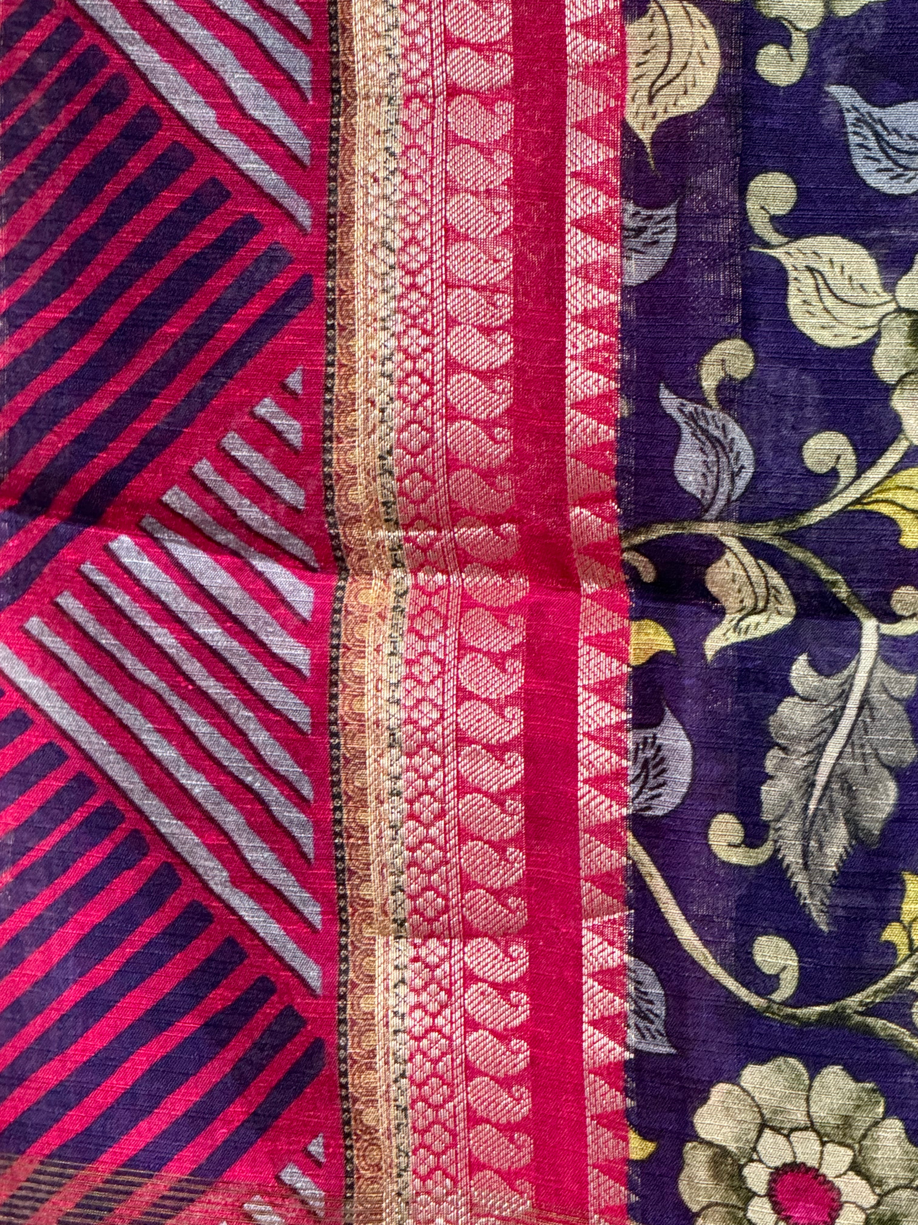 Violet Banarasi Silk Saree