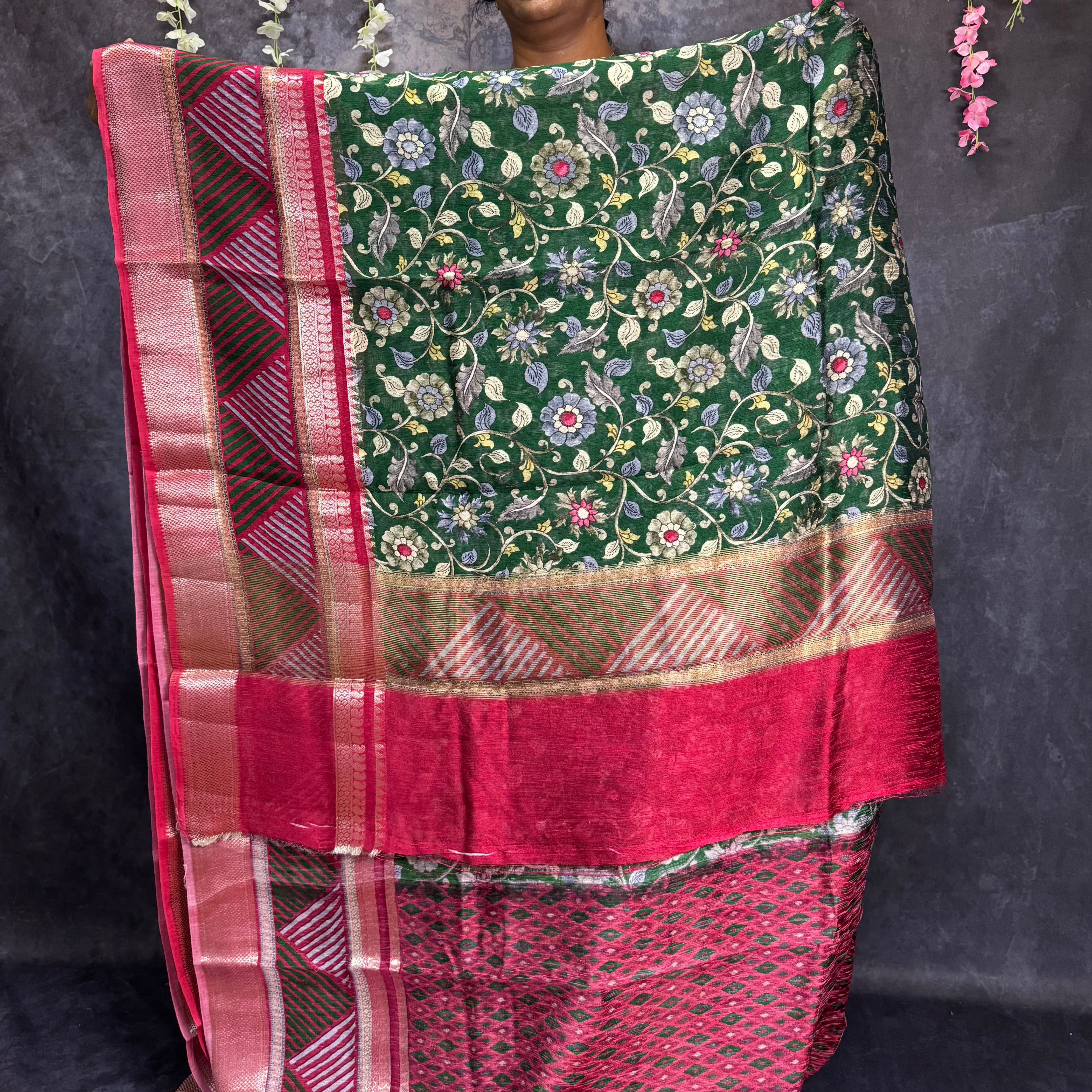 Green Banarasi Silk Saree