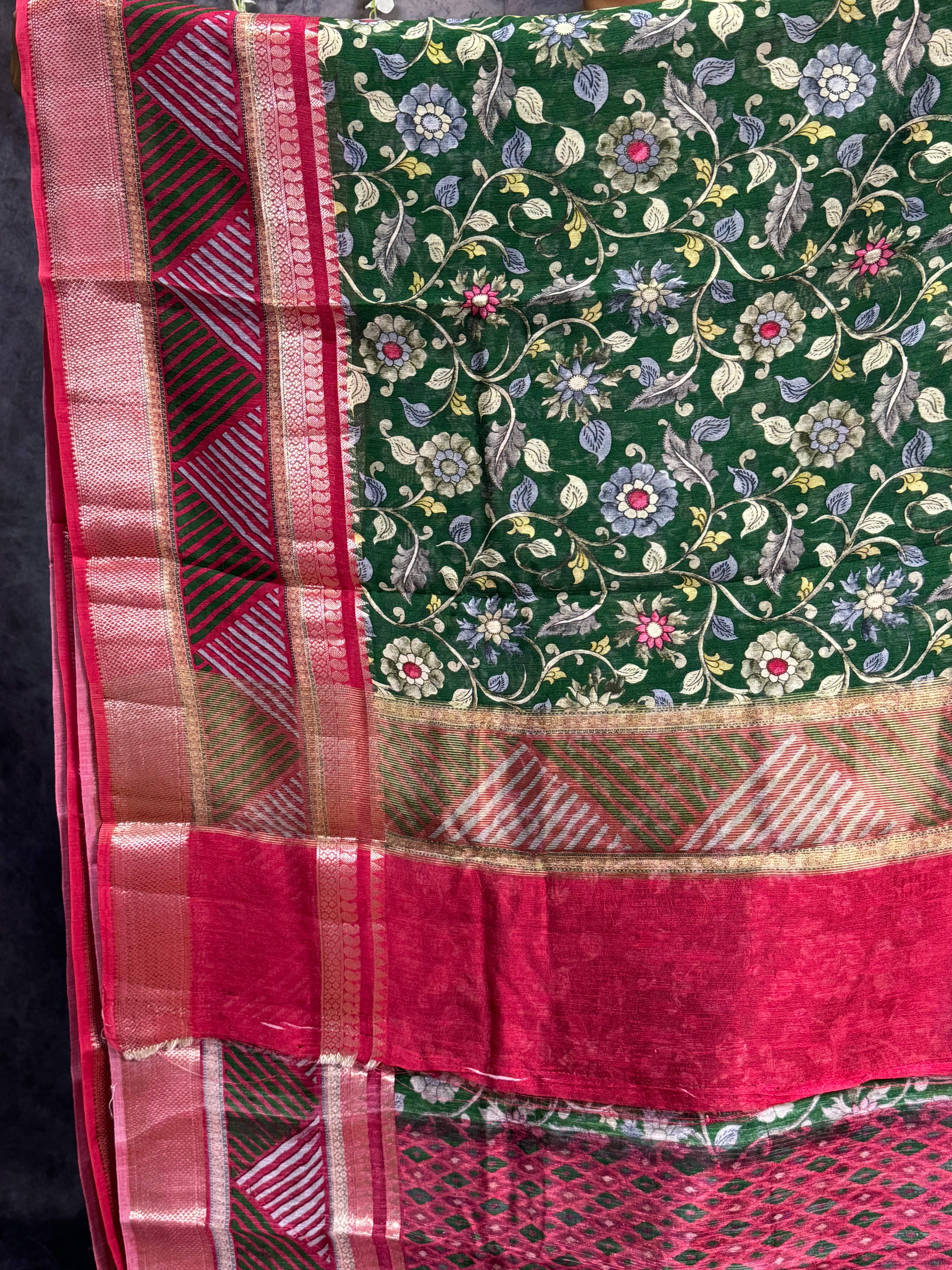 Green Banarasi Silk Saree