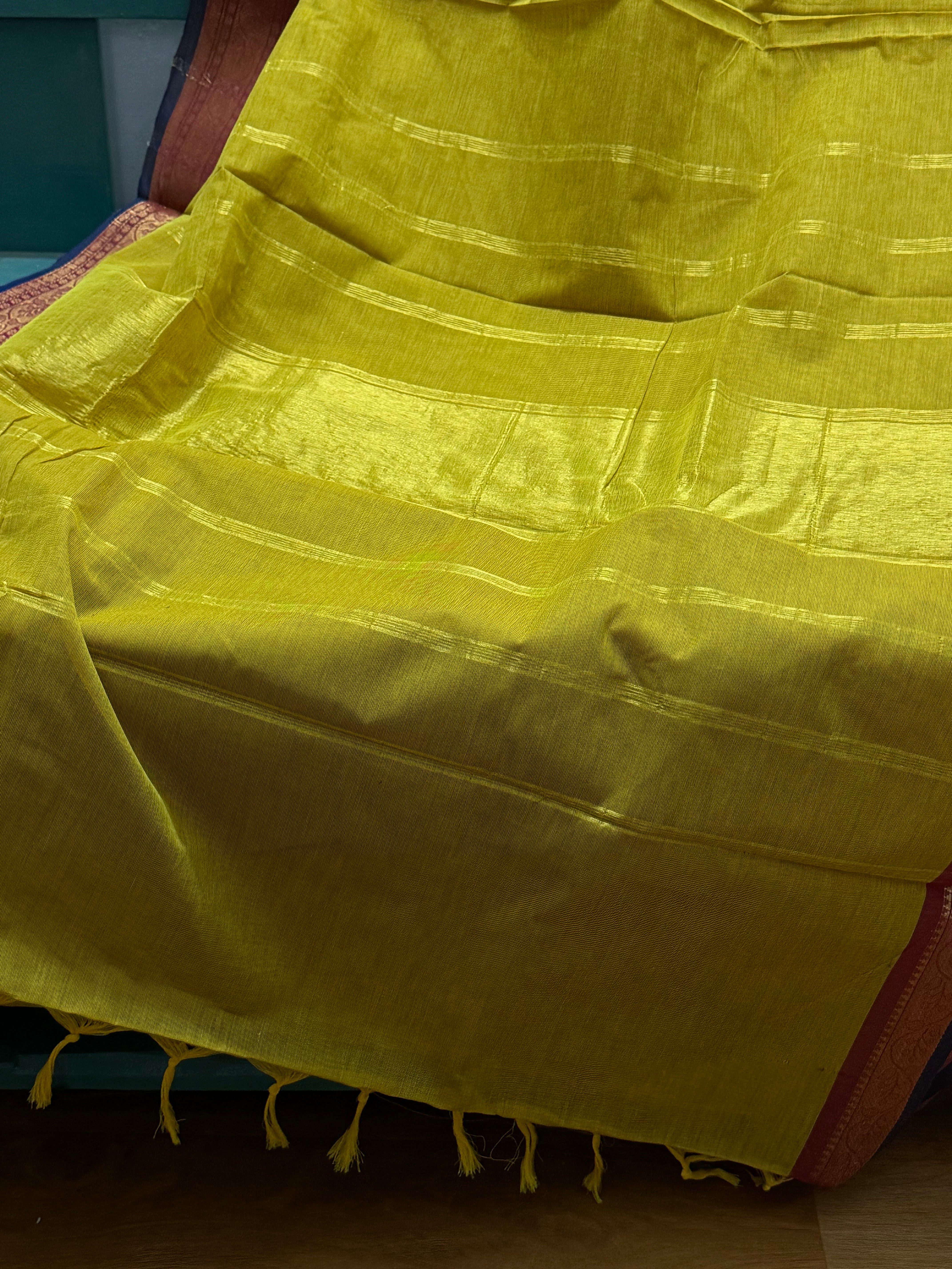 Lime Green Chettinadu Cotton Saree