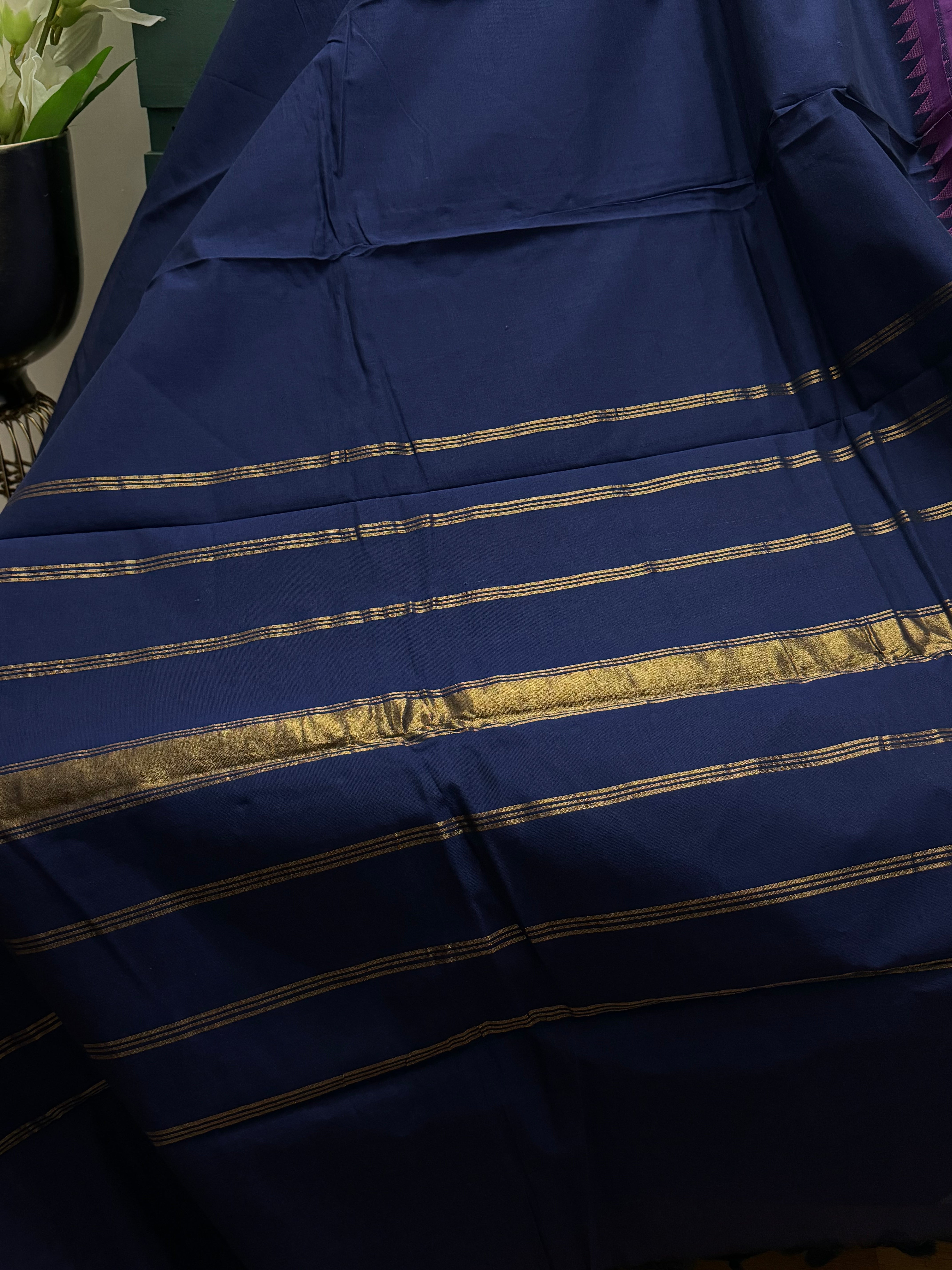 Royal Blue Chettinadu Cotton Saree